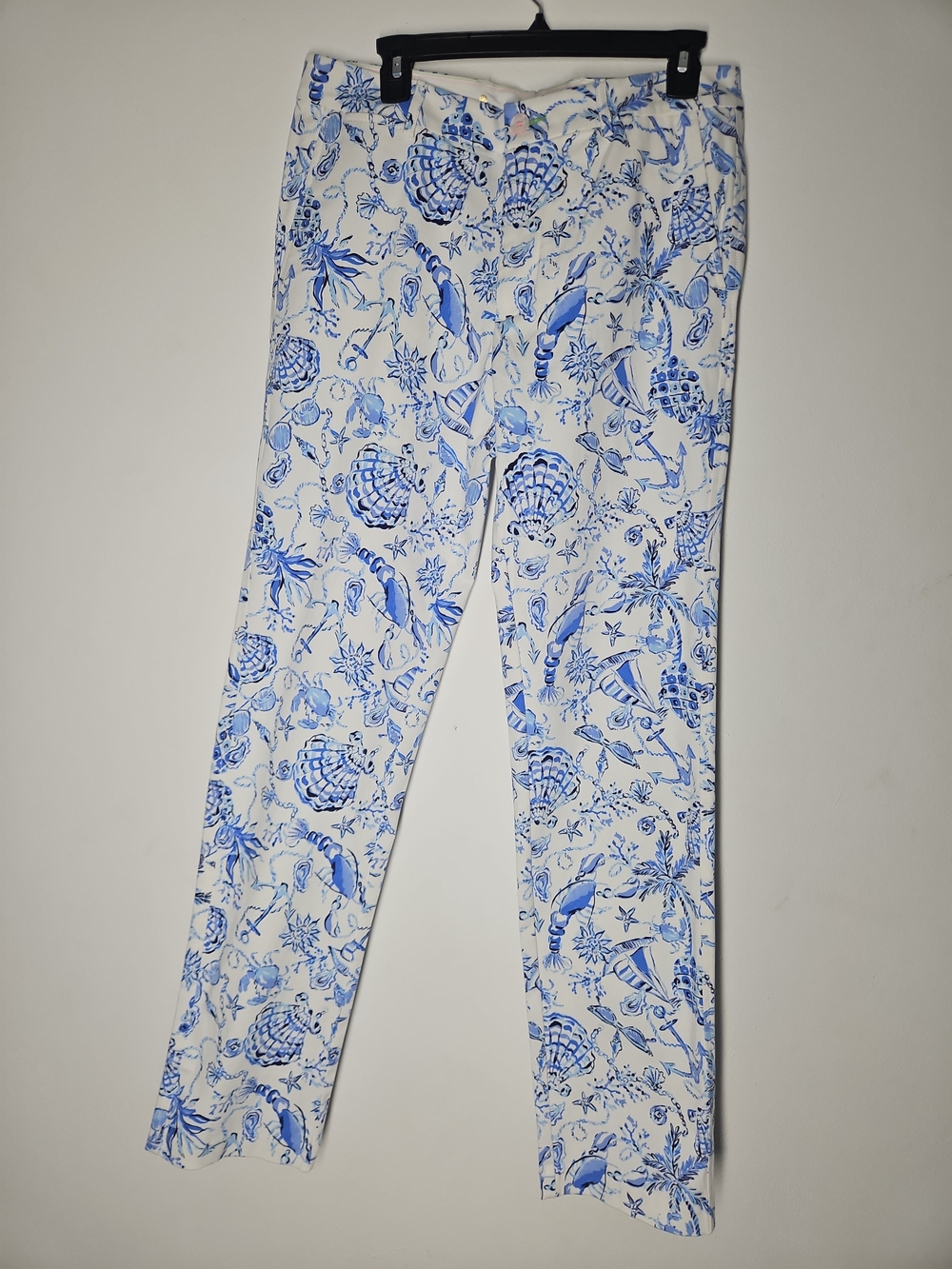 Lilly Pulitzer White Jeans with Blue Coastal Print Men's Size 32
